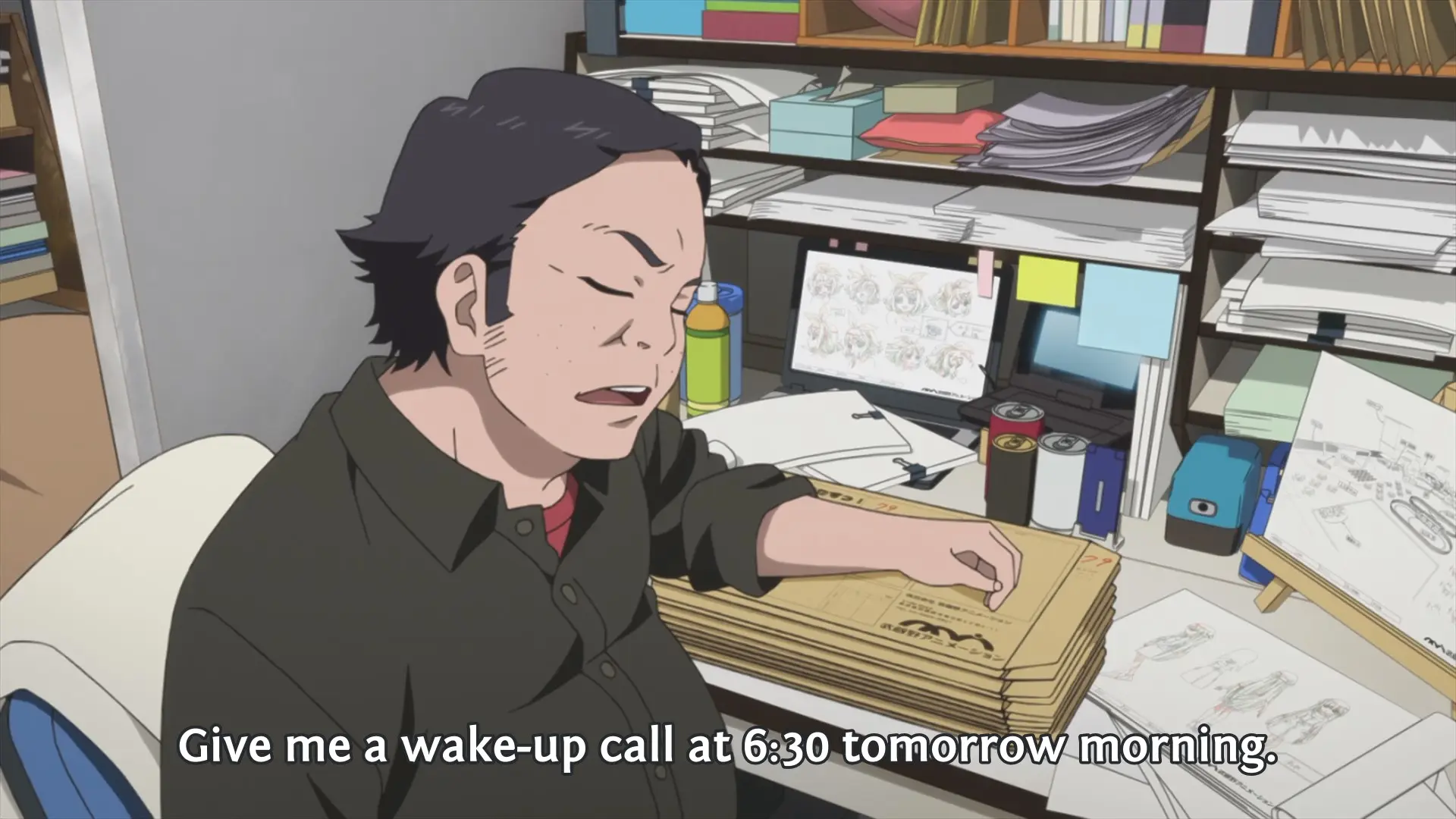 Yamada: "Give me a wake-up call at 6:30 tomorrow morning."