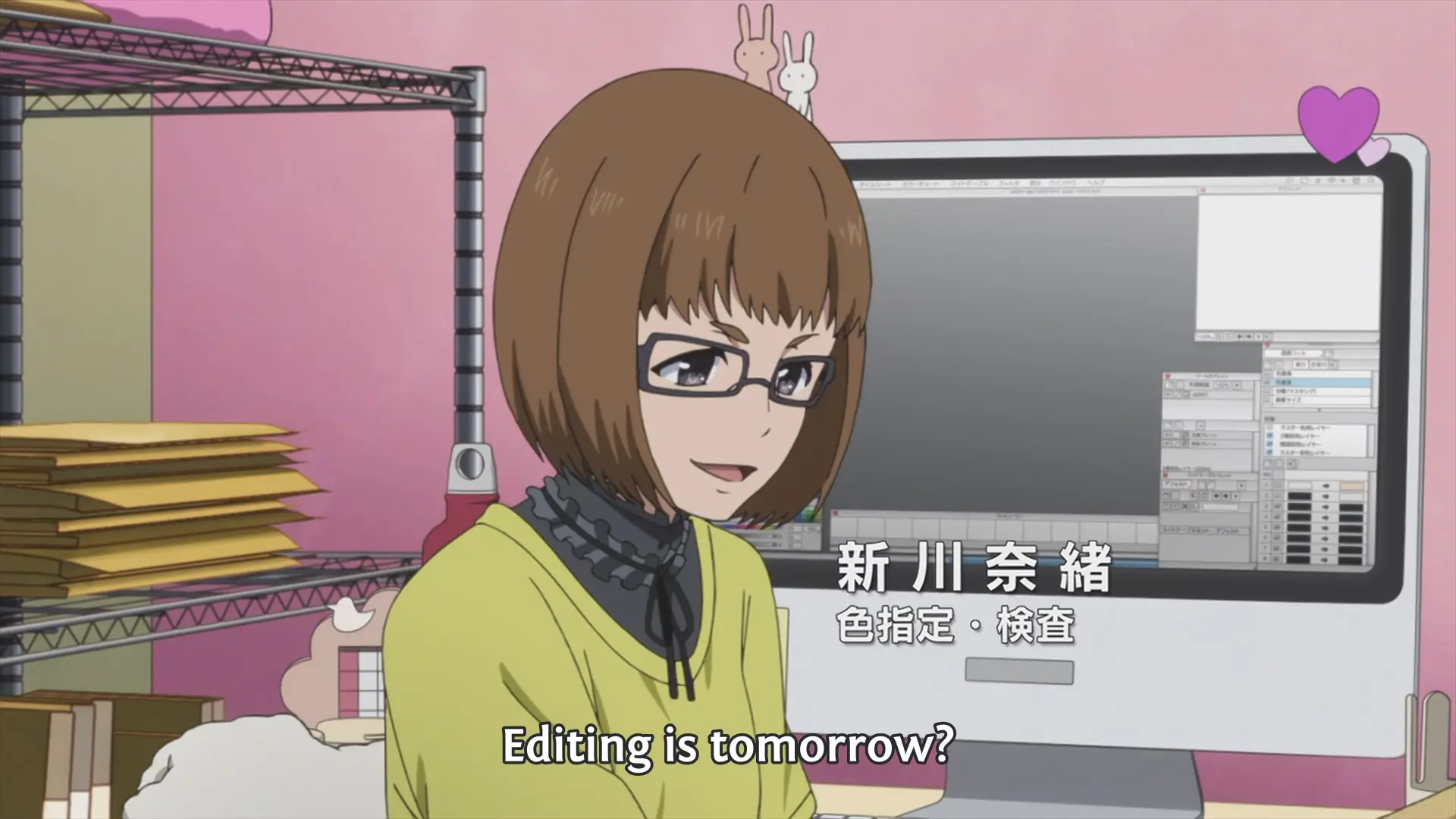 Shinkawa: "Editing is tomorrow?"