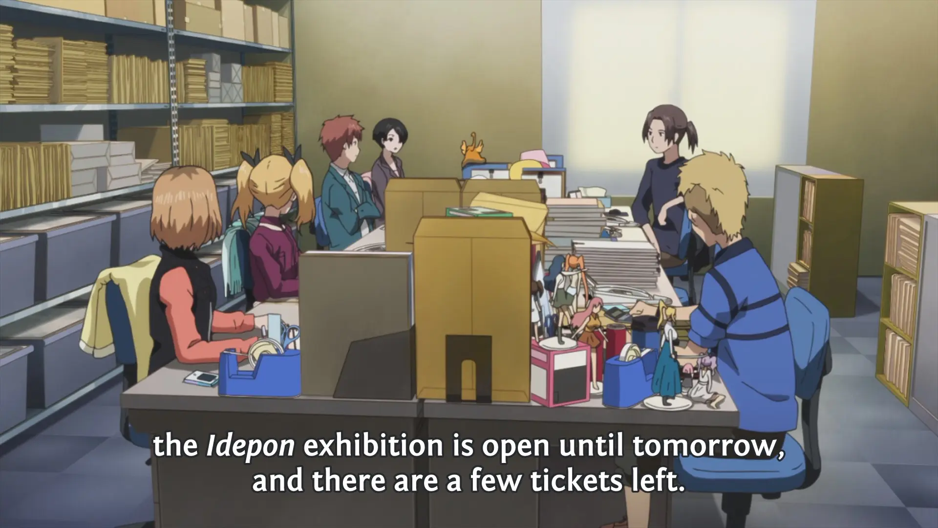 Okitsu: "By the way, the Idepon exhibition is open until tomorrow, and there are a few tickets left."