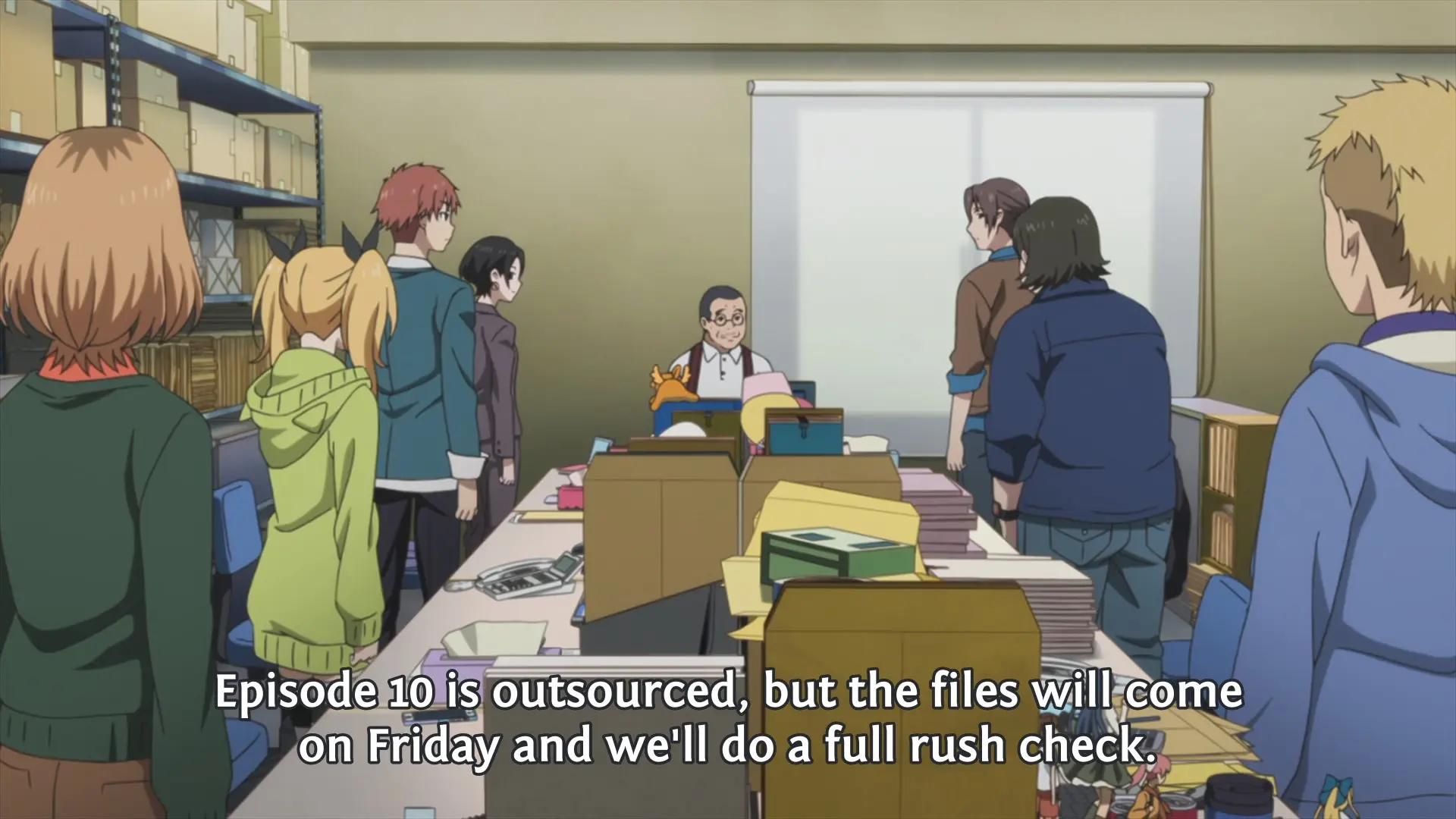 Honda: "Episode 10 is outsourced, but the files will come on Friday and we'll do a full rush check."