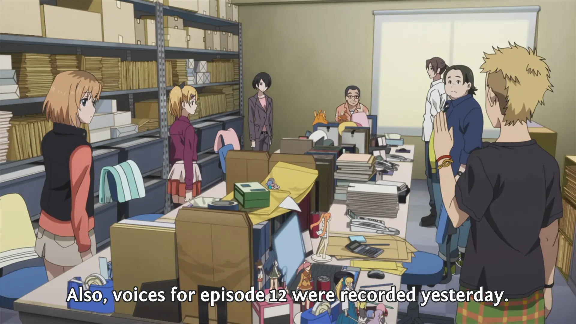 Tarou: "Also, voices for episode 12 were recorded yesterday."