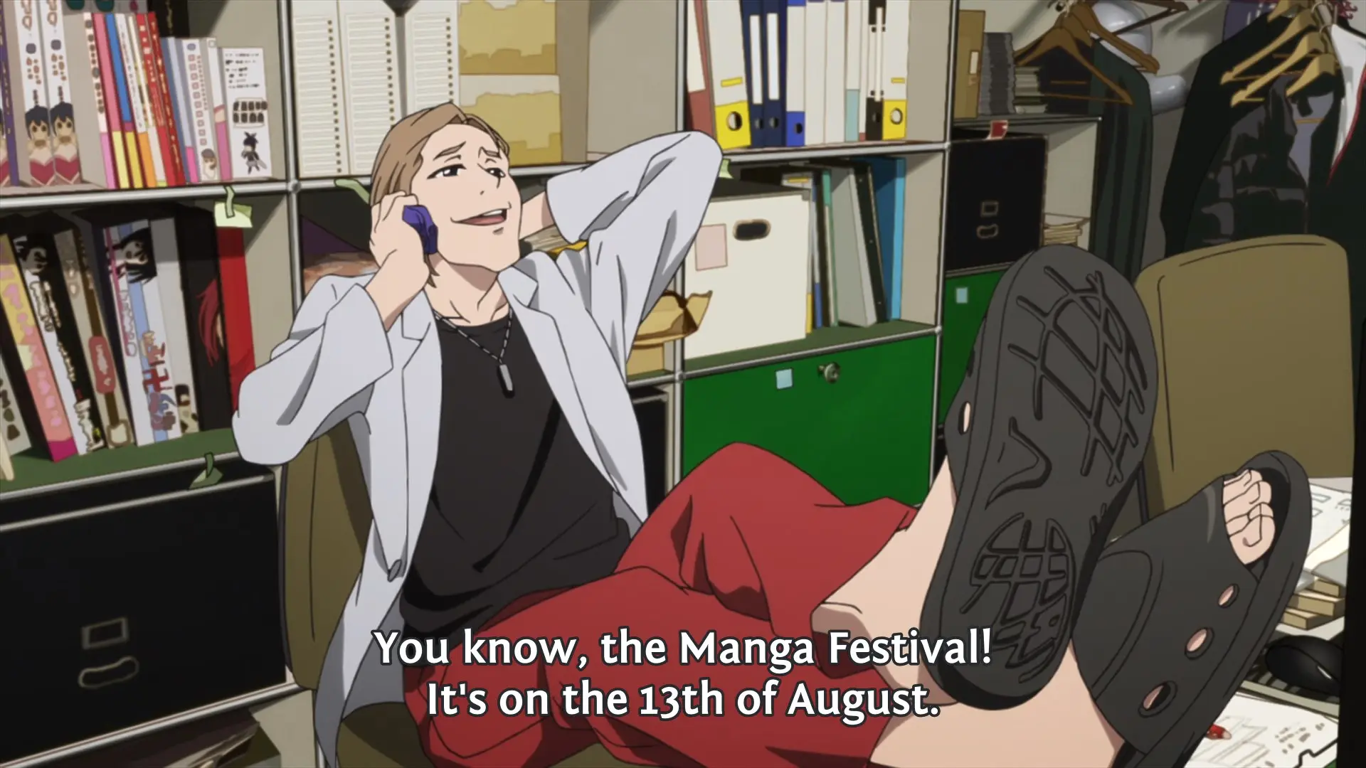 Chazawa: "You know, the Manga Festival! It's on the 13th of August."