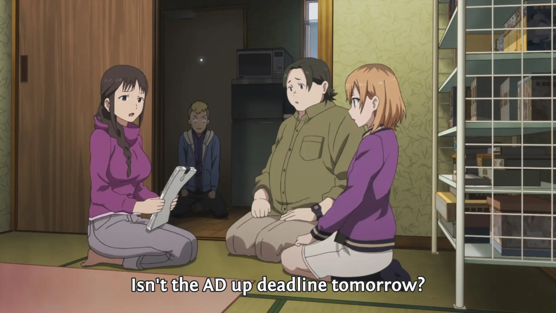 Segawa: "Isn't the AD up deadline tomorrow?"